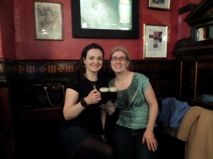 Darina and I enjoying an Irish Coffee with Jameson